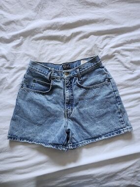 Vintage High-Rise Light Blue Denim Shorts